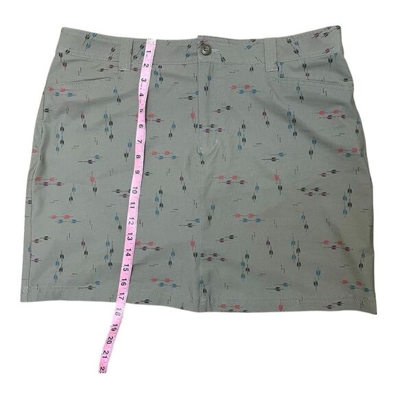 Eddie Bauer Women Adventurer 2.0 Horizon Skort Size 14 Sprig Print Green Stretch - Picture 3 of 7